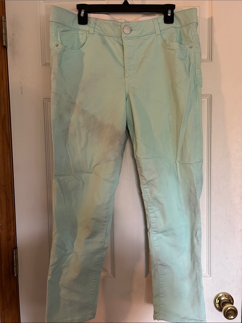 Democracy Mint Green Tie Dye Skinny Jeans